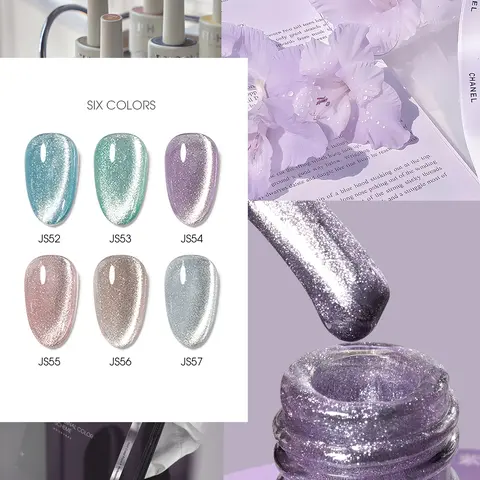 Tricolor Cat Eye UV Gel Nail Polish Set - 20 Colors, Flawless Cosmetic Pigment, Nude Pink, Green, Blue, Flexible, Long-Lasting, Feminine Quiet Luxury Series, LED Manicure Salon DIY Gifts for Women Adults, Birthday Present