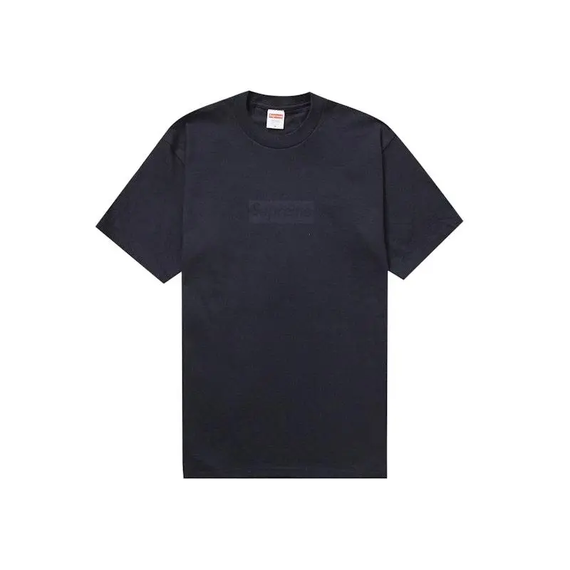 Supreme Men's Tonal Box Logo Tee Navy, from StockX