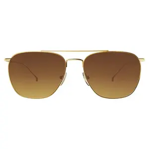 GRINDERPUNCH Small Retro Classic Sunglasses for Women and Men with UV400 Protection Lens and Lightweight Rose Gold Metal Rim