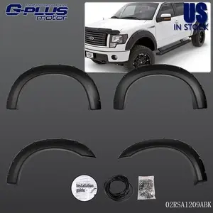 Rivet Pocket Style Fender Flares, Polypropylene Off Road Accessories, Impact-Proof Mud Protection with Included Hardware, Fit for 99-07 Ford F250 F350 Super Duty
