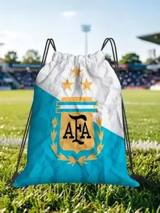 1 pc Argentina Football Portable Hiking Drawstring Bags Riding Backpack Gym Shoes Storage Backpacks Match Day Essentials