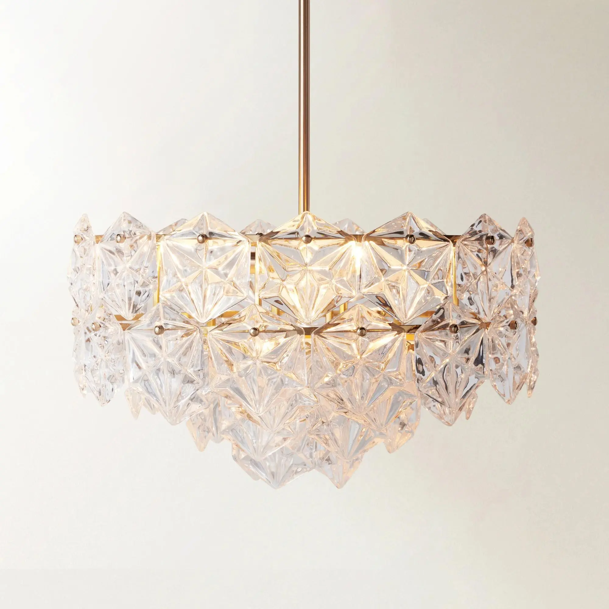 Z Gallerie Olivia Flower Design Dimmable Ceiling Light - AC Power Home Decor Fixture, 40W Max Per Bulb, 20" Diam x 10.5" Size, 6"-42" Adjustable Rod Hanging Indoor Lighting, Adjustable Extension Chandelier, Dimmable Ceiling Lights