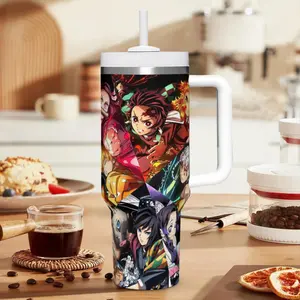 304 Stainless Steel Car Travel Mugs, Demon Slayer Graphic Tumbler, Water Bottle, 40oz, 1200ml Customized Chivas Soccer Tumbler Funny Sarcastic Oral Solution Gradient Bottle Set half marathon water bottle crystalnation Compact cecily bauchmann bottles
