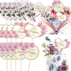 Happy Mother’s Day Cake Topper Set, 15-Piece Mom Letter Decorations, Ideal for Parties & Special Occasions