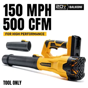 (No Battery) Cordless Leaf Blower Compatible With Dewalt 20V Max Battery, Up To 500CFM/150MPH Electric Leaf Blower Cordless, 6 Speed Modes, Battery Powered Blowers For Lawn Care, Yard (Tool Only)