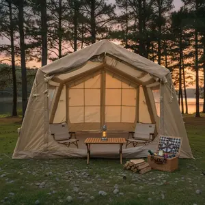 ARCH 8 m ²  Inflatable Tents for Camping, Blow Up Tent with Hand Pump, Easy Setup InflatableTent 4 Season Tent, Waterproof Oxford Air Glamping Tents for Camping Adult 4/6/8 Person