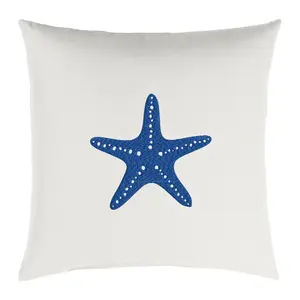 Sunbrella Indoor/Outdoor Embroidered Starfish Pillow