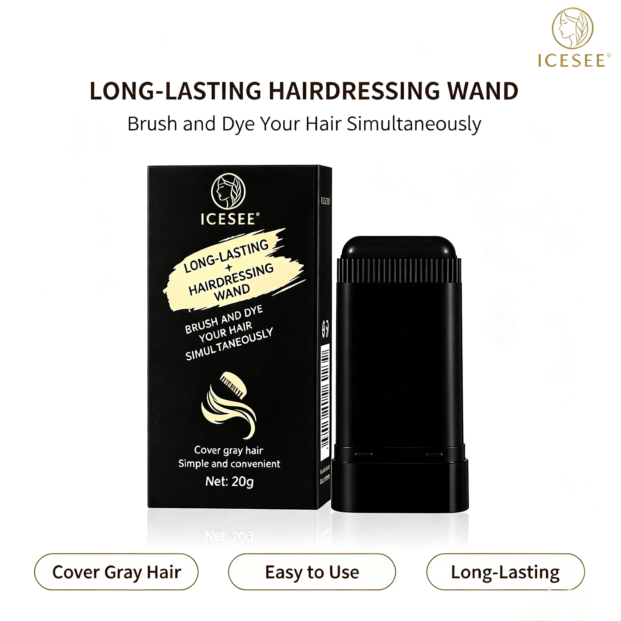 ICESEE Disposable Hair dye comb - Covers Gray Hair,Easy to Color, Portable for Quick Touch - Ups, Resists Fading and Clumping