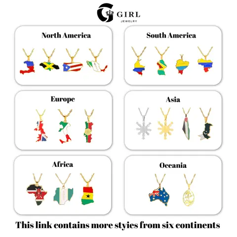 GGIRL 18K Gold Plated World Map Necklace For Men Women-Have Gift Box, 200+ Countries National Flag Pendant,Durable Titanium Steel Personalized Patriotic Statement Jewelry,Fashion Accessories for Daily Wear Ideal Gift for Travel Lovers Graduates Teens