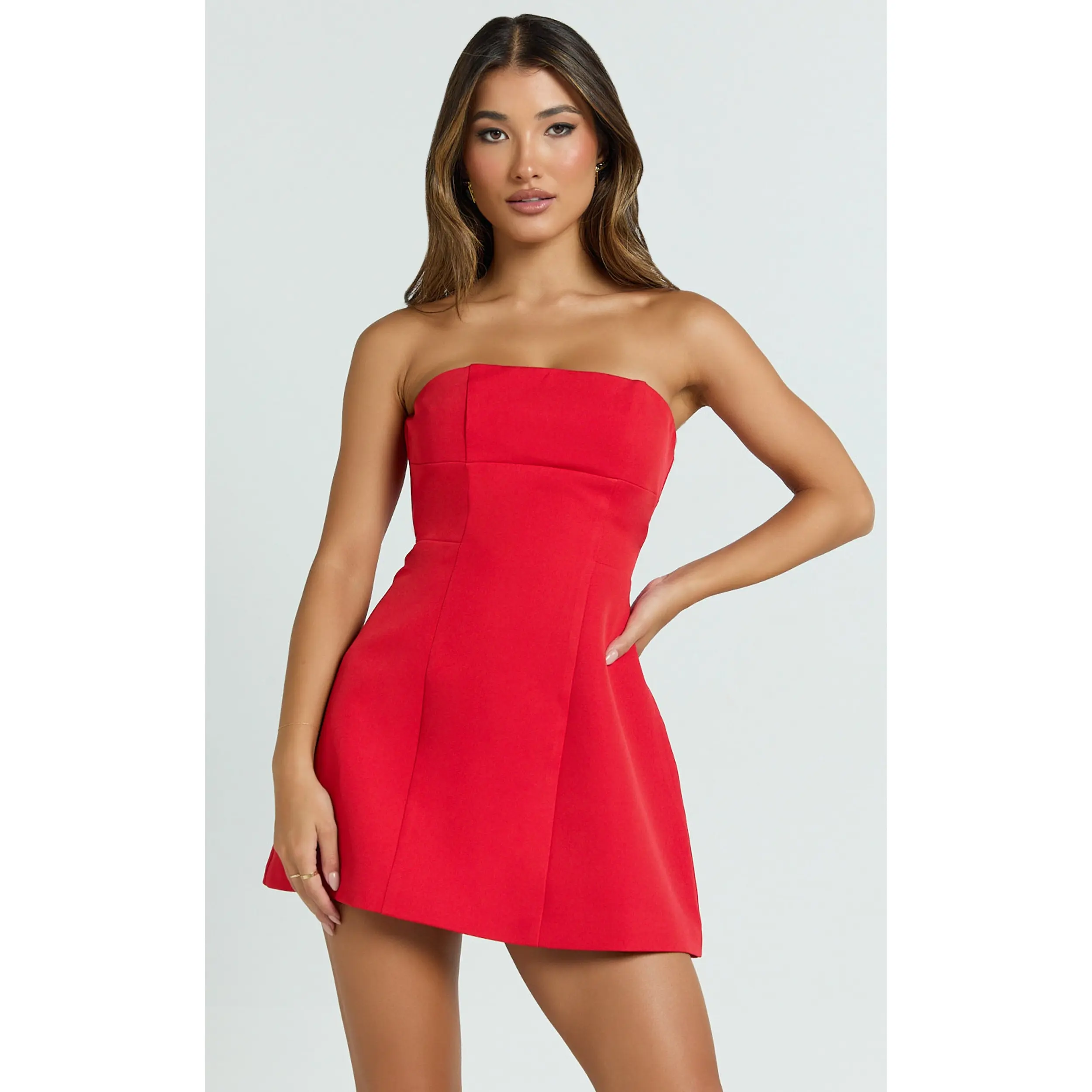 RAMIE STRAPLESS MINI DRESS red - TikTok Shop RAMIE STRAPLESS MINI DRESS red - TikTok Shop
