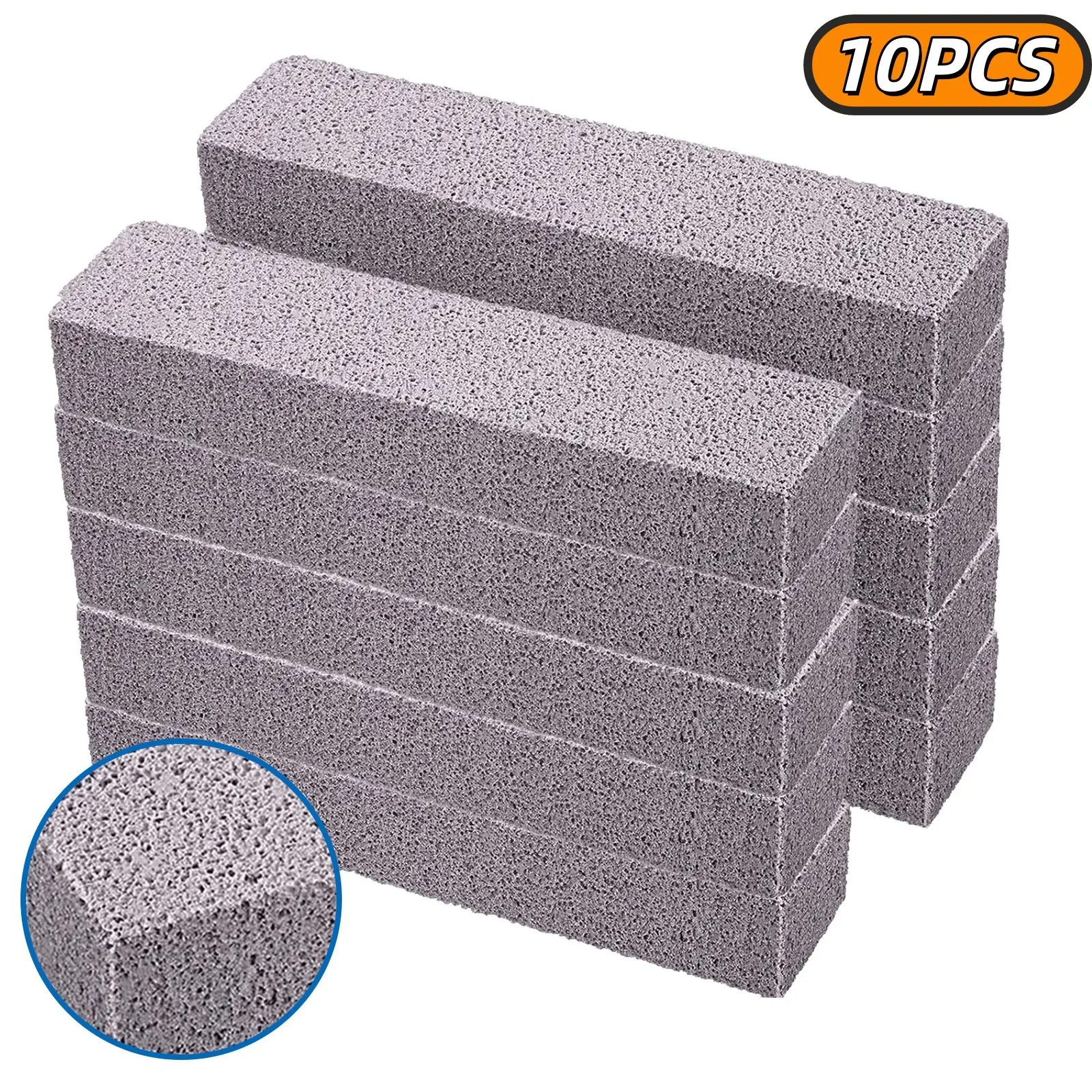 10/20 Pcs Stick Shape Pumice Stone Scrubbers - 5.9x1.4x0.9 In, High-Density High-Quality Sturdy Durable, Easy to Handle Household Care Deep Cleaning Tools for Home Kitchen Use
