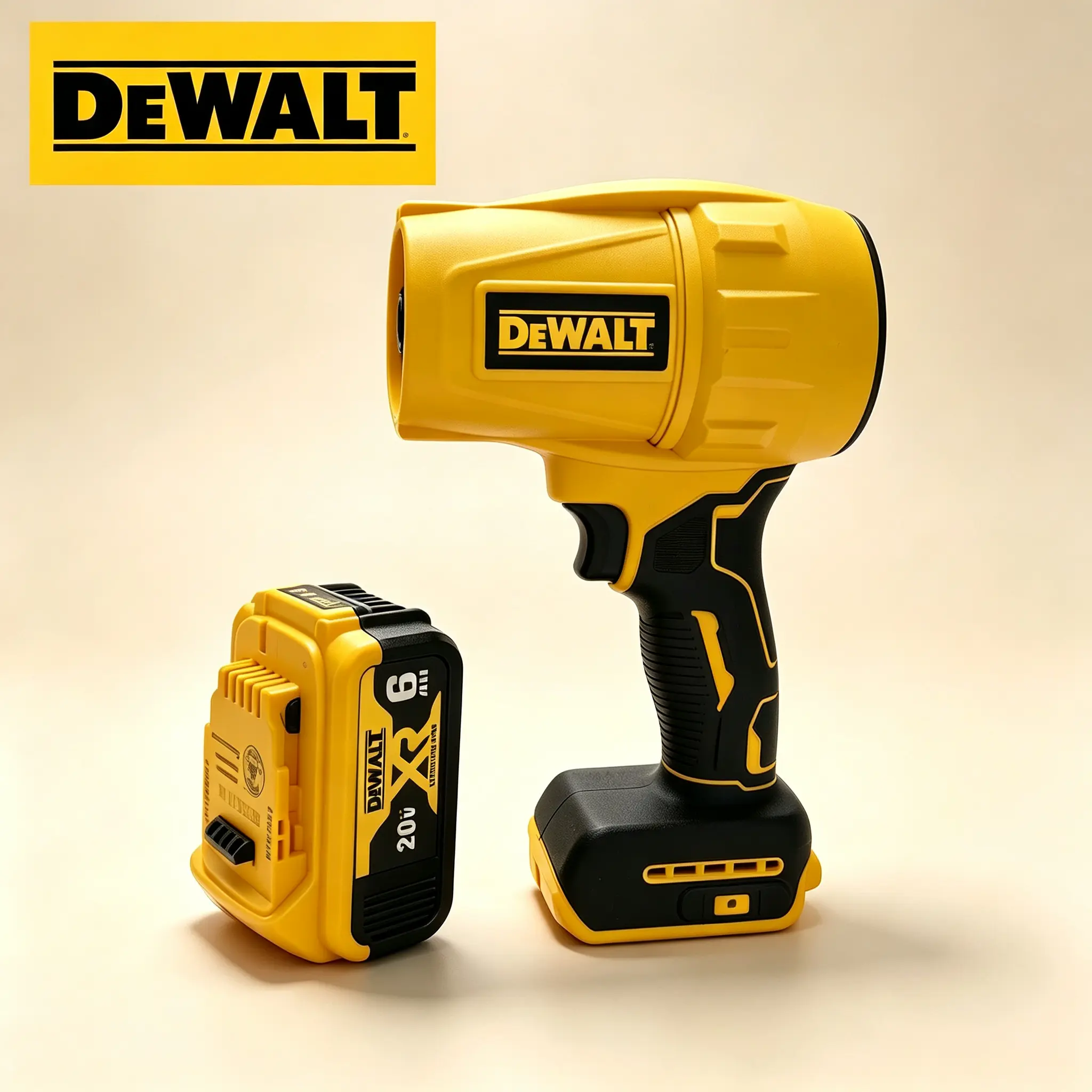 De walt 20V Cordless Leaf Blower, 700W Max Power, 1000g Full-Charge Thrust, Non-Adjustable Speed Design