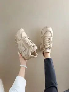 Women's Chunky Lift Sneakers | Fashion High-Top Athletic Shoes | Casual Street Style Footwear