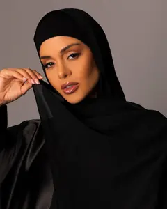 Chiffon Hijab with matching under cap set – Black