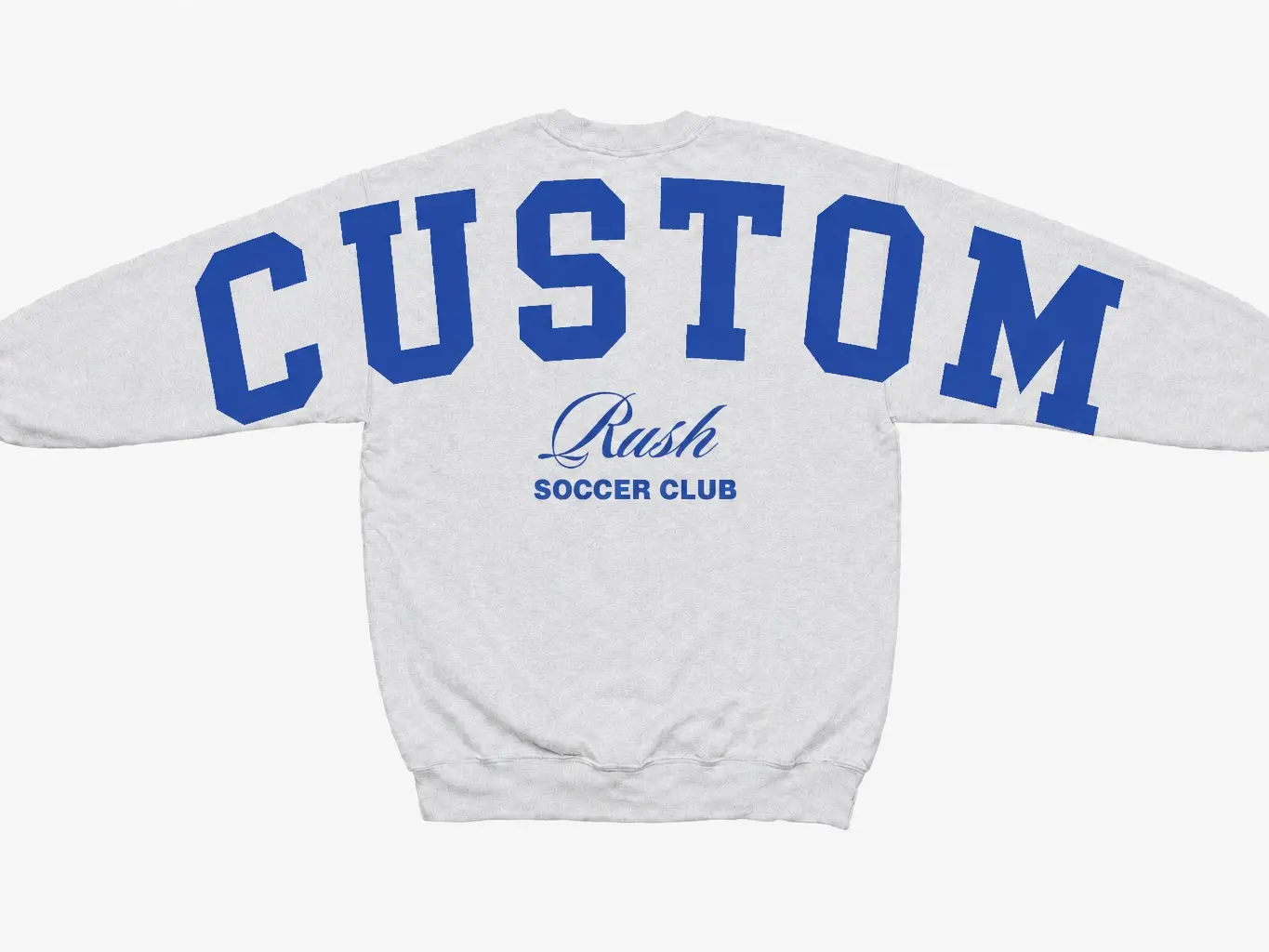 Custom Team Sweatshirt, Personalized School Club Crewneck, Arm to Arm Lettering Oversized Sweatshirt Hoodie, Arm to Arm Big Bold Text Shirt
