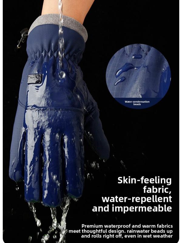 Outdoor Winter Gloves Touchscreen Windproof Full-Finger Fleece Lined for Sports Travel Daily Activities Ideal for Skiing Cycling Casual Wear Daily Work