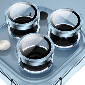 Camera Lens Protector for iPhone 13 Pro Max 6.7 Inch/iPhone 13 Pro 6.1 Inch, [Keep Original Camera] Tempered Glass Camera Cover Screen Protector, 1 Set (Sierra Blue)