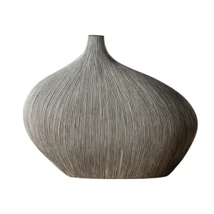 Stria Bloom Grey Polyresin Vase