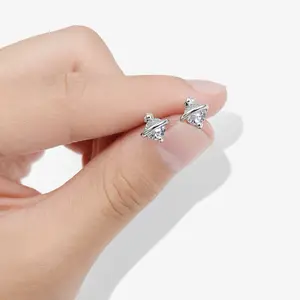 Silver Planet Stud Earrings 0.8cm Jewelry
