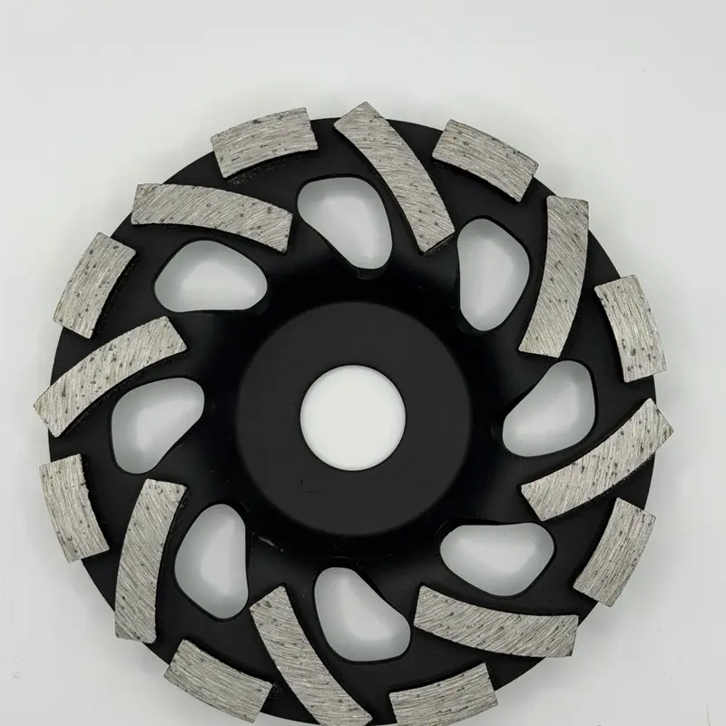5” Diamond Cup Wheel for Concrete Grinding Durable Double Row 36 Grit Ideal for Surface Preparation and Epoxy Application