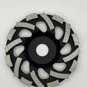 5” Diamond Cup Wheel for Concrete Grinding Durable Double Row 36 Grit Ideal for Surface Preparation and Epoxy Application