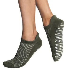 Tucketts Grip Socks for Women - Closed Toe Peat Zen - All Seasons, Knit, Cotton, Nylon, Lycra