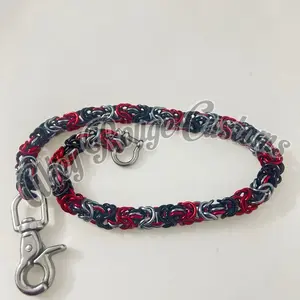 Byzantine Style Weave Shackle Wallet Chain for Men and Women Durable Customizable Length Up to 25 Inches
