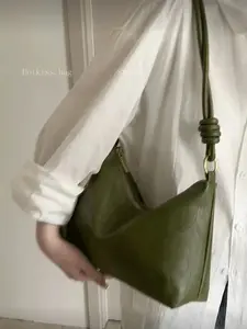 New Fashion Hot Girl Style Solid Color PU Waterproof Fabric Woven Shoulder Strap Bag, Square Backpack for Travel Shopping Commuting