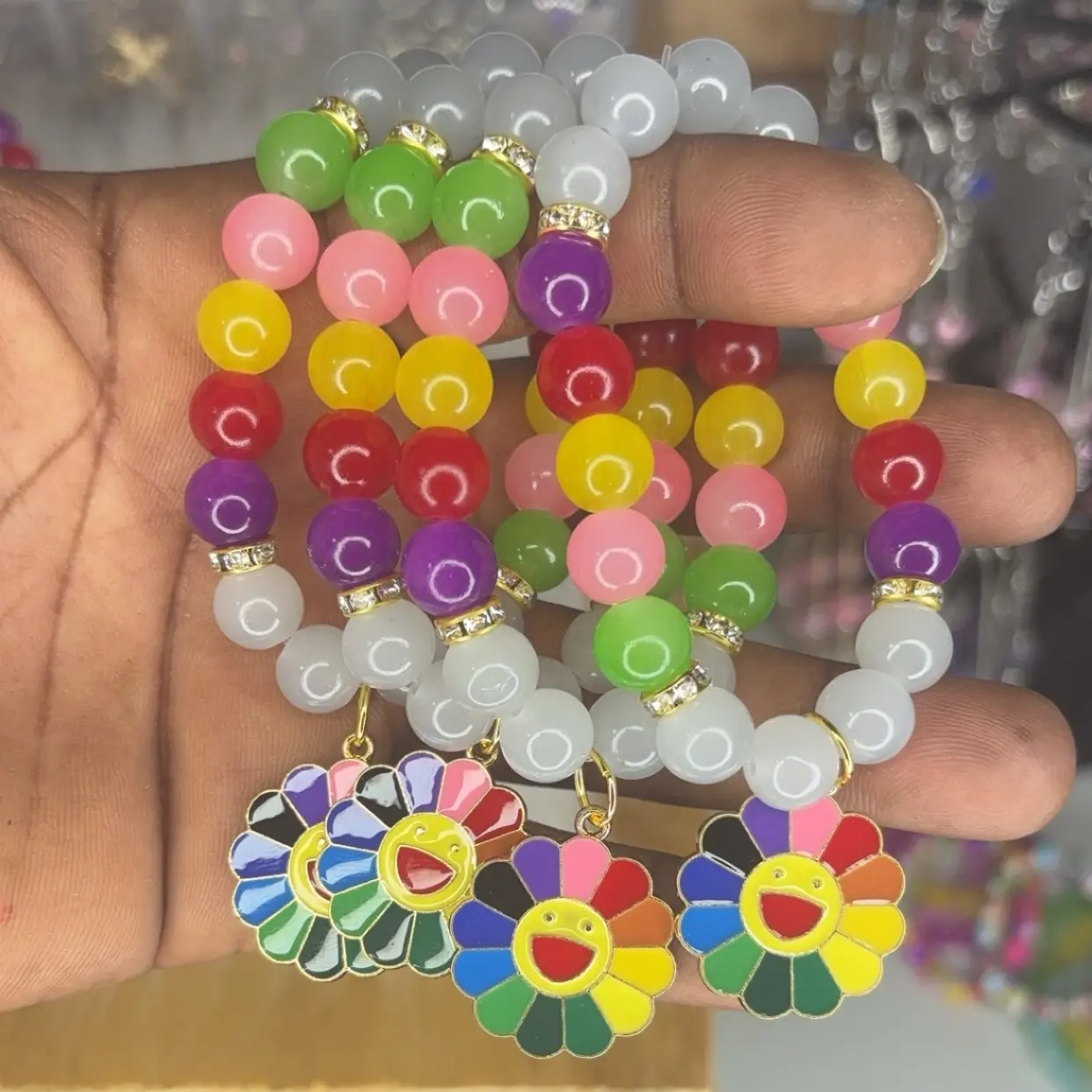 Trendy Smiley Colorful Beaded Bracelet for Women (1 bracelet per order)