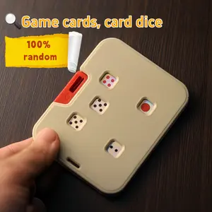Portable Dice Game Cards, Press-Type Dice, Card Games, Texas Hold'em Chip Dice Game Cards, Travel-Ready Gaming Accessories