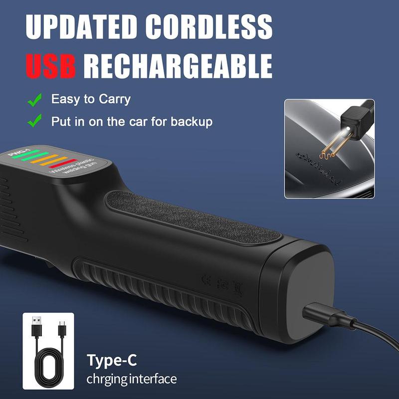 Handheld Wireless Plastic Welder, 1 Set USB Rechargeable Car Bumper Repair Welding Machine, Car Body Repair Tool, Professional Car Repair Tool, Heavy Duty, Electric, Handle, Power