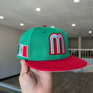 Mexico Baseball Red/White/Green Snapback Hat