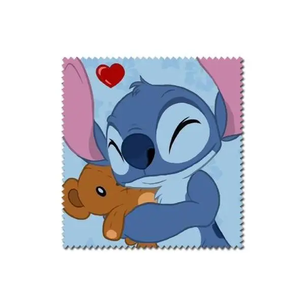 Disney Stitch Soft Printed Microfiber Eyeglass Cloth, Daily Lens & Screen Cleaning, Teens Cartoon Accessory
