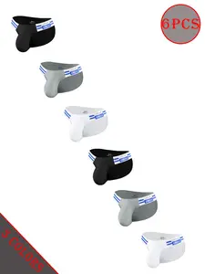 3/6-Pack Men's Cotton Bikini Briefs Set Low-Rise High-Cut Underwear 3D Contoured Support&Butt-Lifting Breathable&Quick-Dry For Gym/Summer Comfortable U Convex Underpants Mens Shorts Clothes COTTON 95% ELASTANE Activewear Black Swimming Outfit Menswear