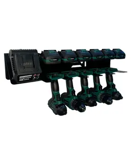 Masterforce 20v Drill & Locking Battery Charging Station with 6 Slots for Efficient Charging and Storage