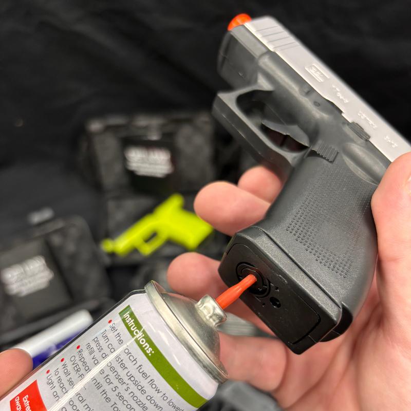 Windproof Torch Lighter, With Case, Adjustable Jet Flame, Refillable, Design Ideally for Daily Use Cooking, Outdoor Activities [Butane not included]