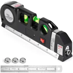 Laser Level Tool  Multipurpose Kit Standard Cross Line level leveler Beam with Metric Rulers by