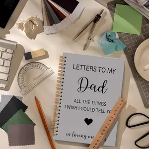 Memorial Gifts for Loss of Dad Grief Notebook Journal, Letters to My Dad in Heaven Journal, Sympathy Notebooks Gifts for Loss of Dad Father, In Loving Memory Sympathy Gifts, 6x8.2In