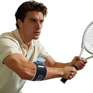 Adjustable Elbow Brace for Tennis & Golfer's Elbow, Tendonitis Pain Relief with Compression Pad, Support for Sports, Forearm 10"-15.5", 1 Pack