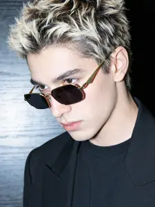 Men's Trendy Square Sunglasses, Metal Frame Simple Elegant Small Frame Business Office Wear, Suitable for Daily Commute Outdoor Activities, Modern Sunglasses