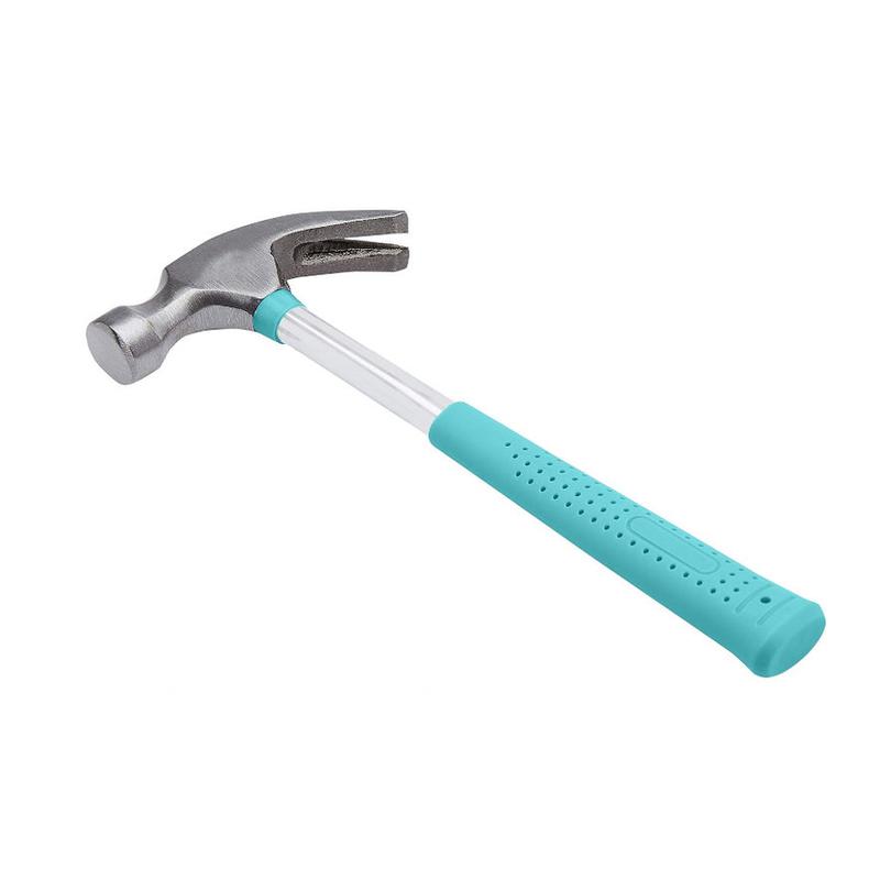 8 oz Claw Hammer, Lightweight Steel Hammer with Turquoise Handle for Home Repair & DIY Projects
