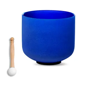 432hz Quartz Crystal Singing Bowl 7 inch A NOTE indigo For Mindfulness Meditation Yoga Sound Bath