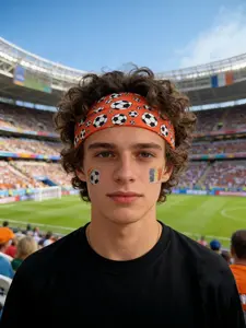 Popular Football Headband World Cup 2026 Support Scarf Elastic Sports Headband Unisex Sweat-Absorbing Headband