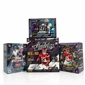 (891) 4 box  PICK YOUR TEAM football sports cards breaks!!!!!!! 4 - 2025 boxes including (1x) Absolute Mega box (1x) Optic blaster box. (1x) Select blaster box.  (1x) Topps Chrome blaster BOX!!