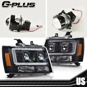 Fit For 2007-2014 Chevy Tahoe Suburban LED Projector Headlights Lamps LH &RH