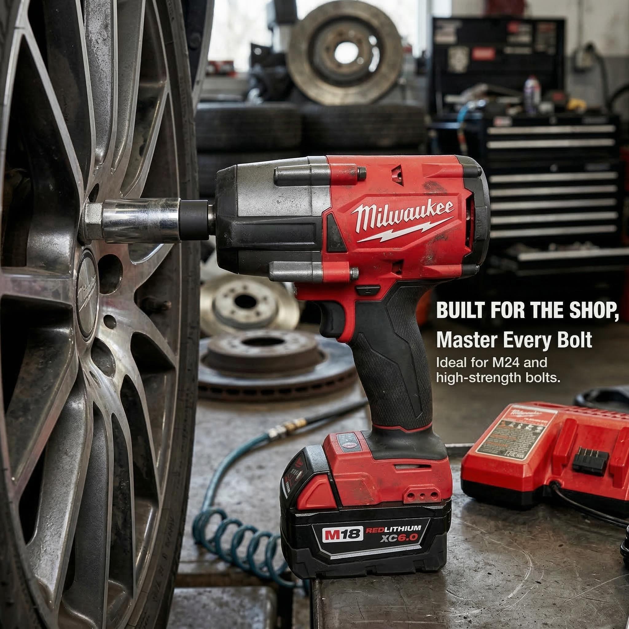 Milwaukee M18 1000Nm rapid charger 4-mode drive control impact wrench tool kit set electric driver