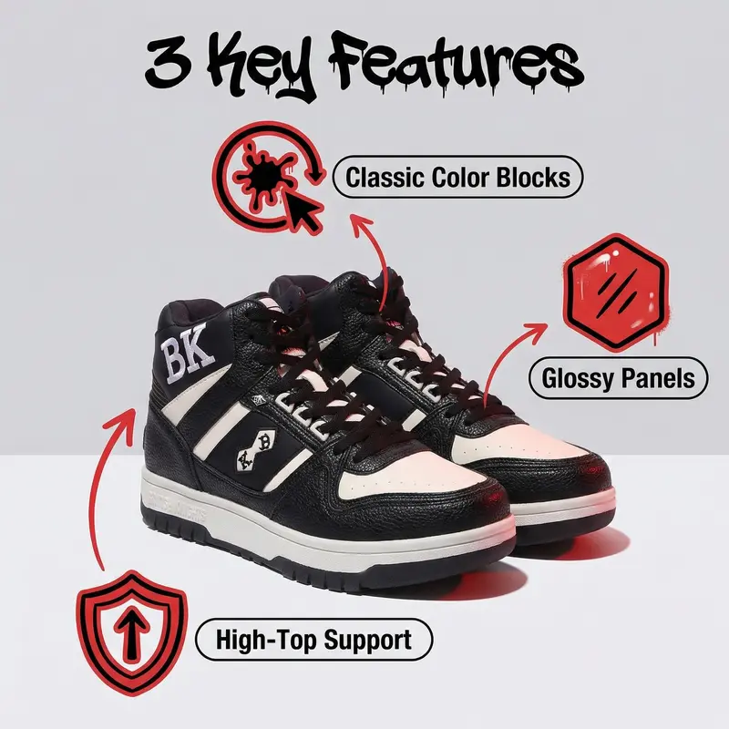 KINGS SL Series Navy White Black Sneakers for Men, Casual Shoes Footwear with BK Logo, Comfortable Sole Training Runner, Perfect Valentine's Day Gift for Men  Athletic Trainer Running