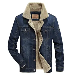 7XL-M Men's Denim Jacket Winter Men's Wool Thick Thermal Jacket Denim Coat Multi Pocket Denim Clothing Men's Outdoor Jackets men Can be used with raincoat