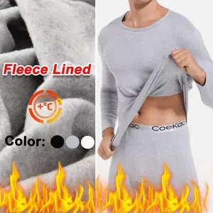 CATTIBOR 2025 Men's Thicken Fleeced Thermal Underwear ,Men Long Johns Set,Thicken Fleece Lined Base Layer Top & Bottom,Men Pajamas Set Sleepwear,Men Underwear