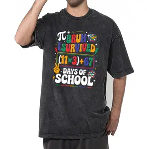 School Milestone T-Shirt 2026 – Casual 'I Survived 100 School Days' Meme with Fun Math Equation Design